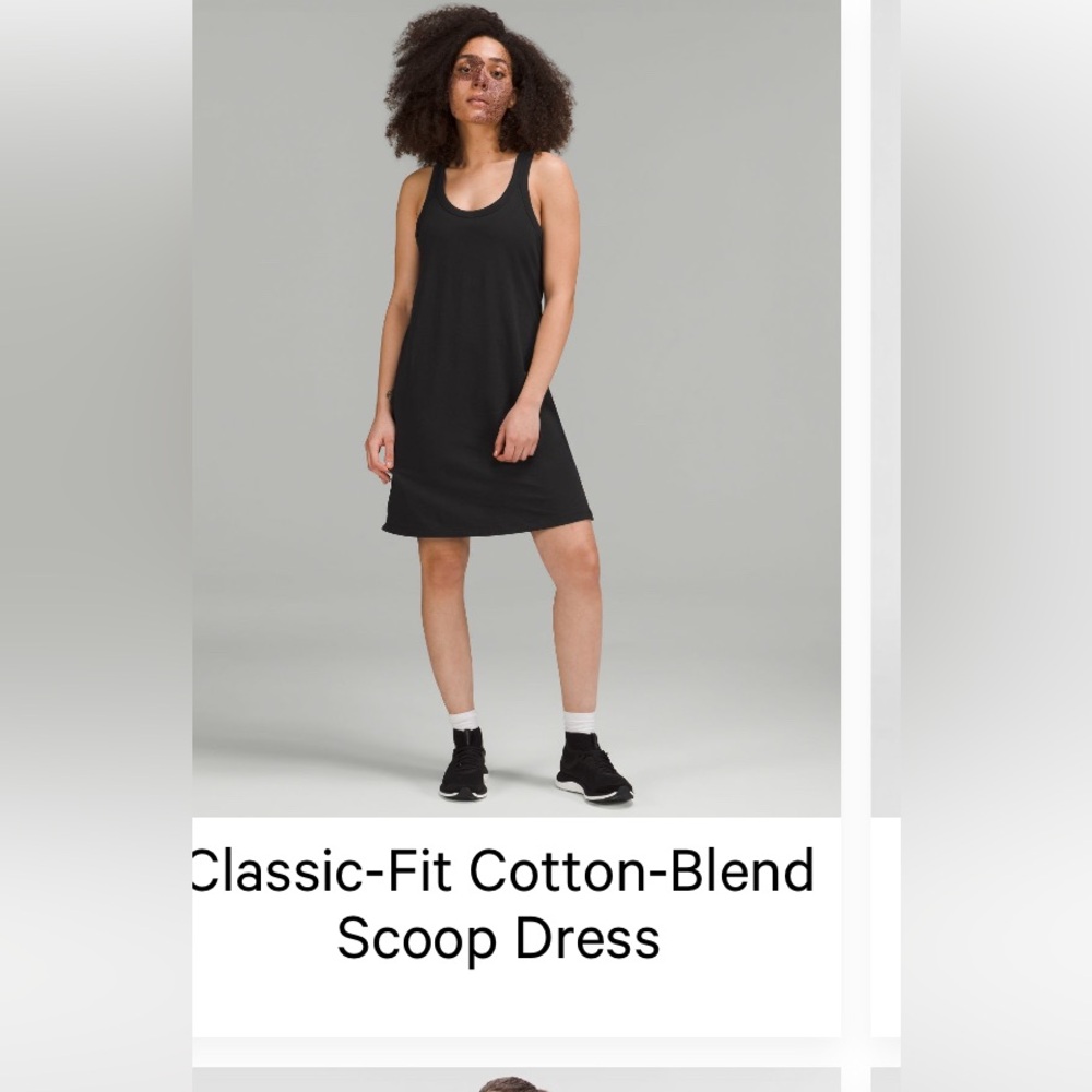 Lululemon cotton-blend classic scoop dress 8